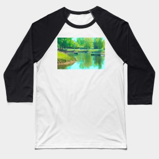 Canoeist Illustration Baseball T-Shirt